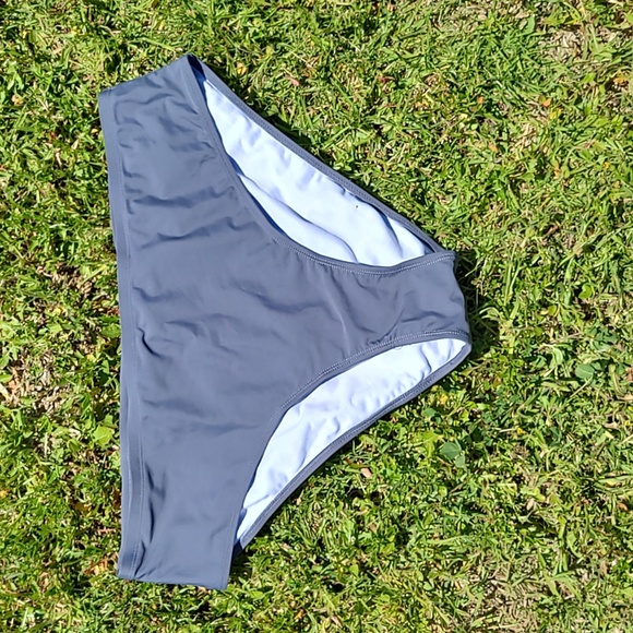 Gray Cross Strap Tankini Top & Bottoms NWOT - Picture 7 of 10